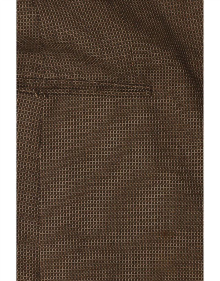 Jaqueta blazer masculina de 2 botões Marks & Spencer Reino Unido 38 xadrez marrom médio