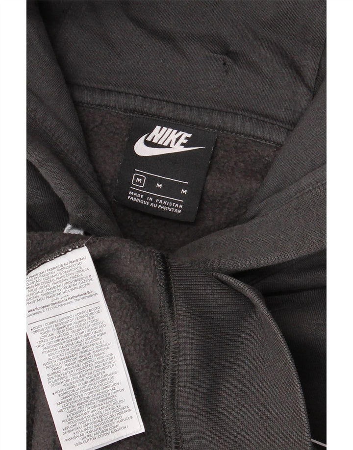 Jumper com capuz gráfico masculino Nike médio cinza algodão