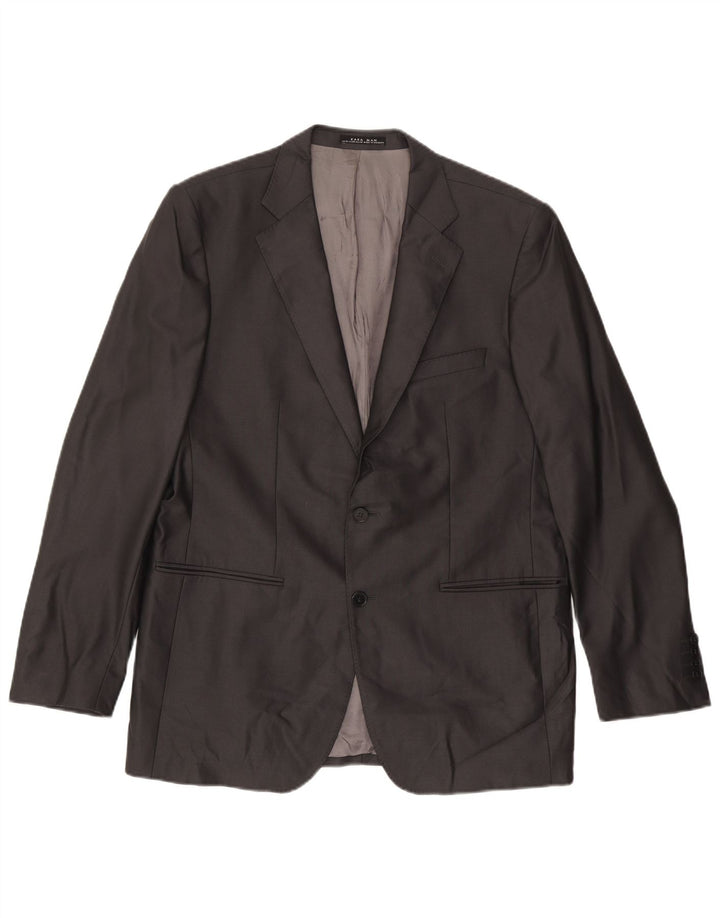 Jaqueta blazer masculina de 2 botões ZARA EU 54 XL cinza