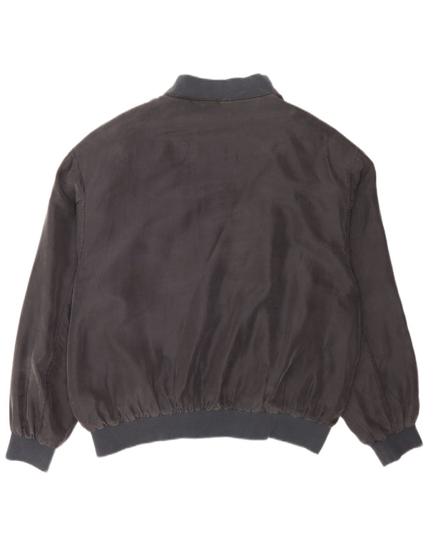 Jaqueta bomber masculina vintage UK 42 XL azul marinho clássico