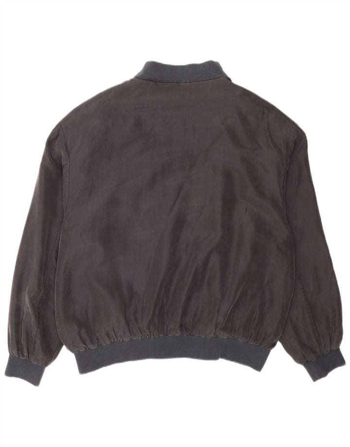 Jaqueta bomber masculina vintage UK 42 XL azul marinho clássico