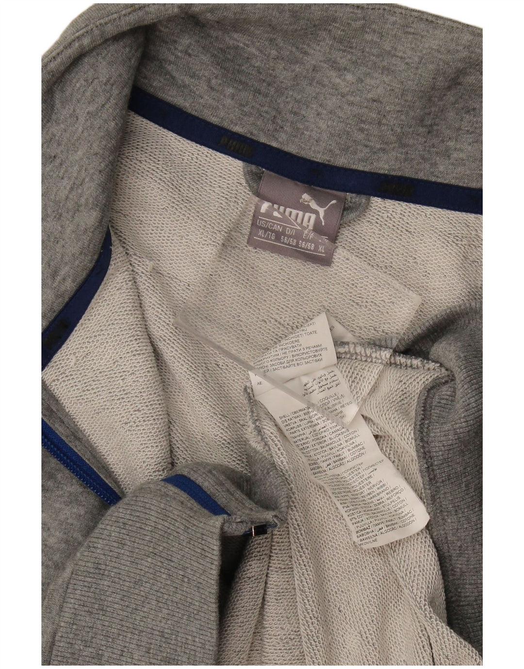 Jaqueta Puma Mens Graphic Tracksuit Top XL Cinza Algodão