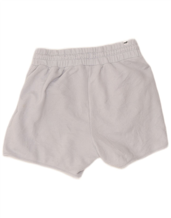 Shorts esportivos femininos Puma UK 12 algodão azul médio