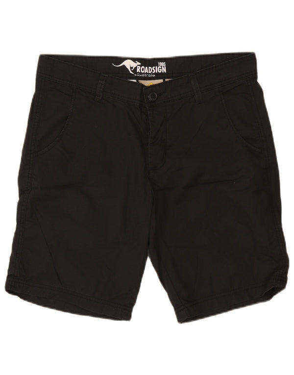 Roadsign Australia Mens Chino Shorts W32 Médio Algodão Preto