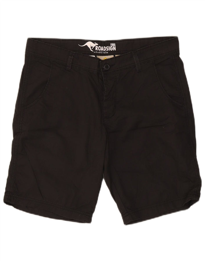 Roadsign Australia Mens Chino Shorts W32 Médio Algodão Preto