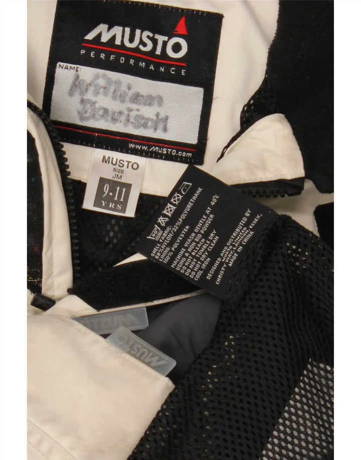 Jaqueta impermeável com capuz Musto Boys 9-10 anos preto colorblock