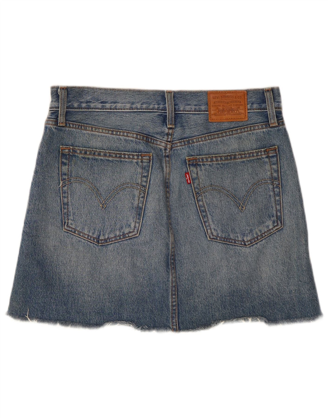 Saia jeans feminina Levi's W27 pequeno algodão azul