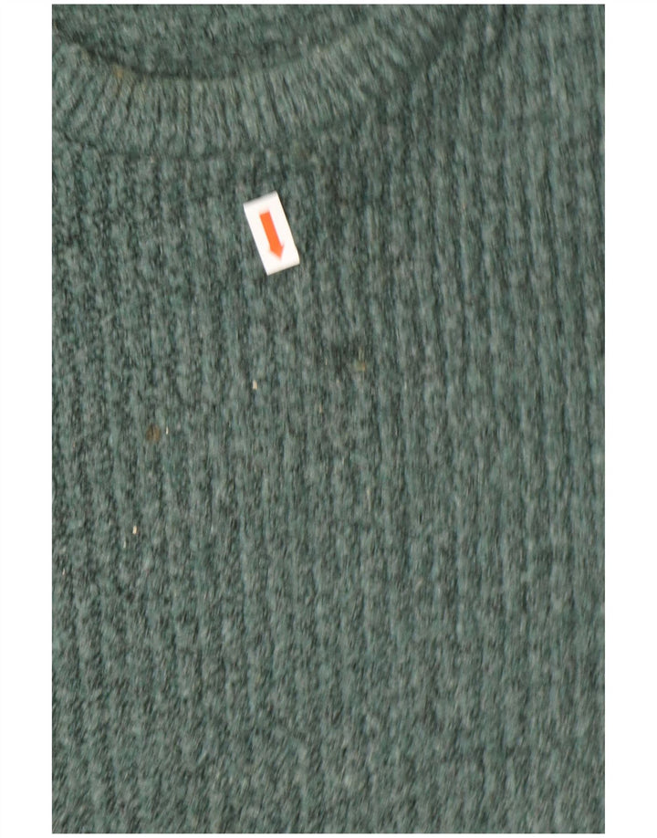 Suéter masculino Marks & Spencer com gola redonda, acrílico verde grande