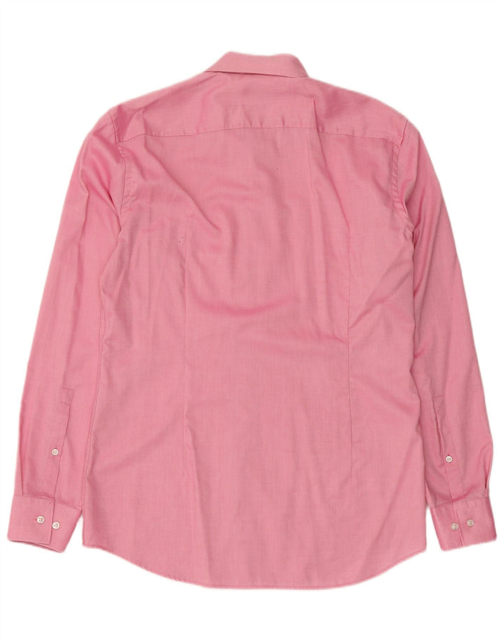 Camisa Slim Fit Masculina Hugo Boss Tamanho 39 15 1/2 Rosa Médio