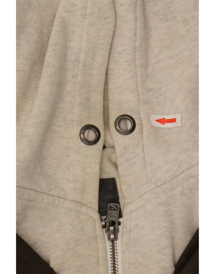 Jaqueta Bomber Feminina Superdry com Capuz UK 14 Algodão Colourblock Médio Cáqui