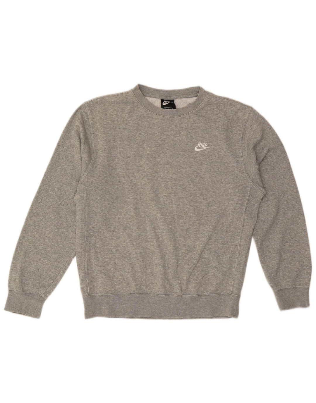 NIKE Mens Moletom Jumper Pequeno Algodão Cinza