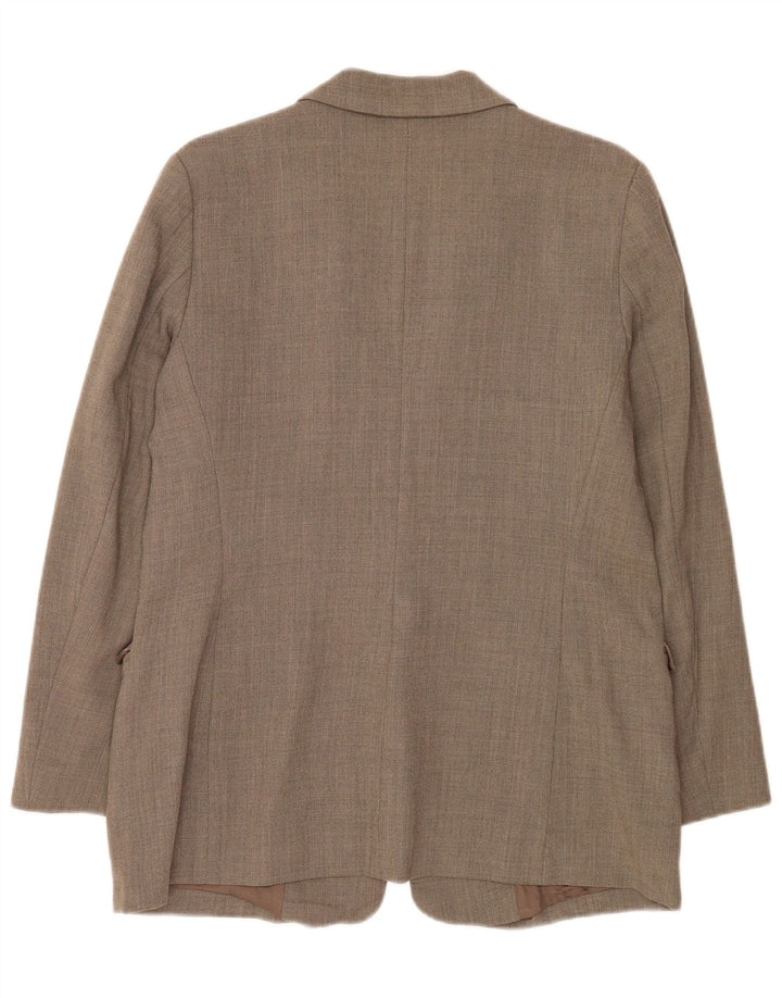 Jaqueta blazer feminina Zara com 1 botão EU 44 XL lã marrom