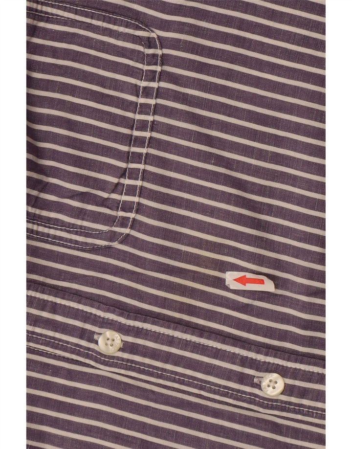 Camisa masculina Fat Face XL algodão listrado azul marinho