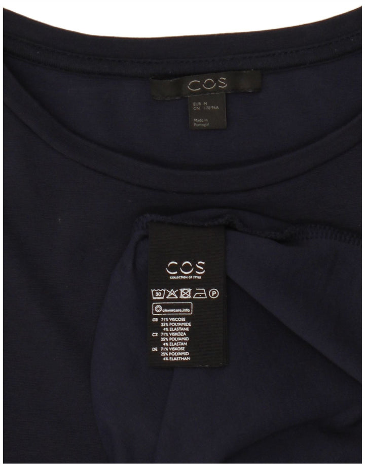 Vestido Tenda Feminino Cos Reino Unido 14 Viscose Azul Marinho Médio