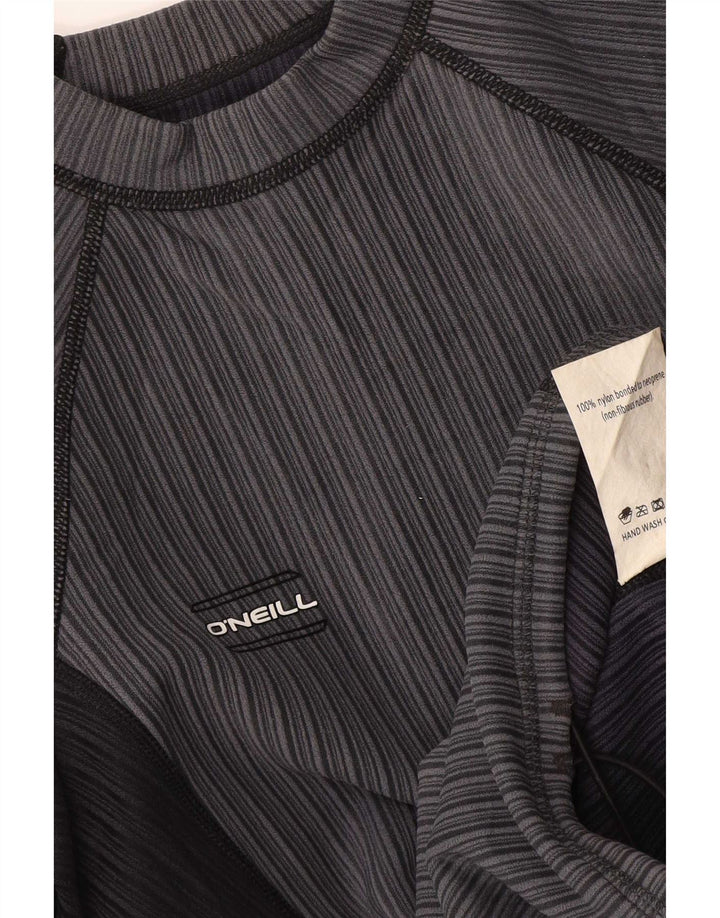 Top feminino O'Neill de manga comprida UK 14 grande cinza colorblock nylon