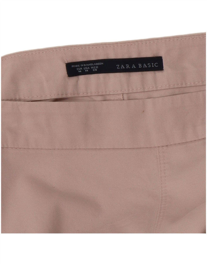 Calça feminina reta casual Zara médio W30 L27 rosa