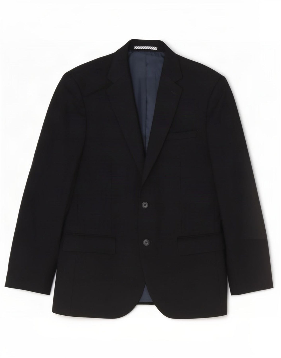 Jaqueta blazer masculina de 2 botões Marks & Spencer Reino Unido 38 lã preta média