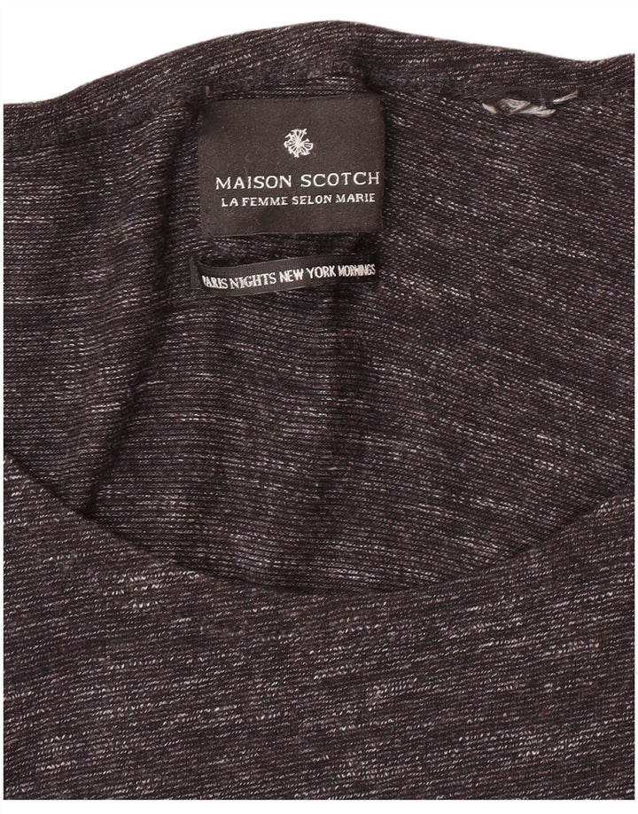Vestido básico feminino de manga comprida MAISON SCOTCH Reino Unido 10 pequeno cinza