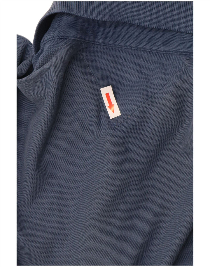 Camisa polo masculina TOMMY HILFIGER slim fit grande algodão azul