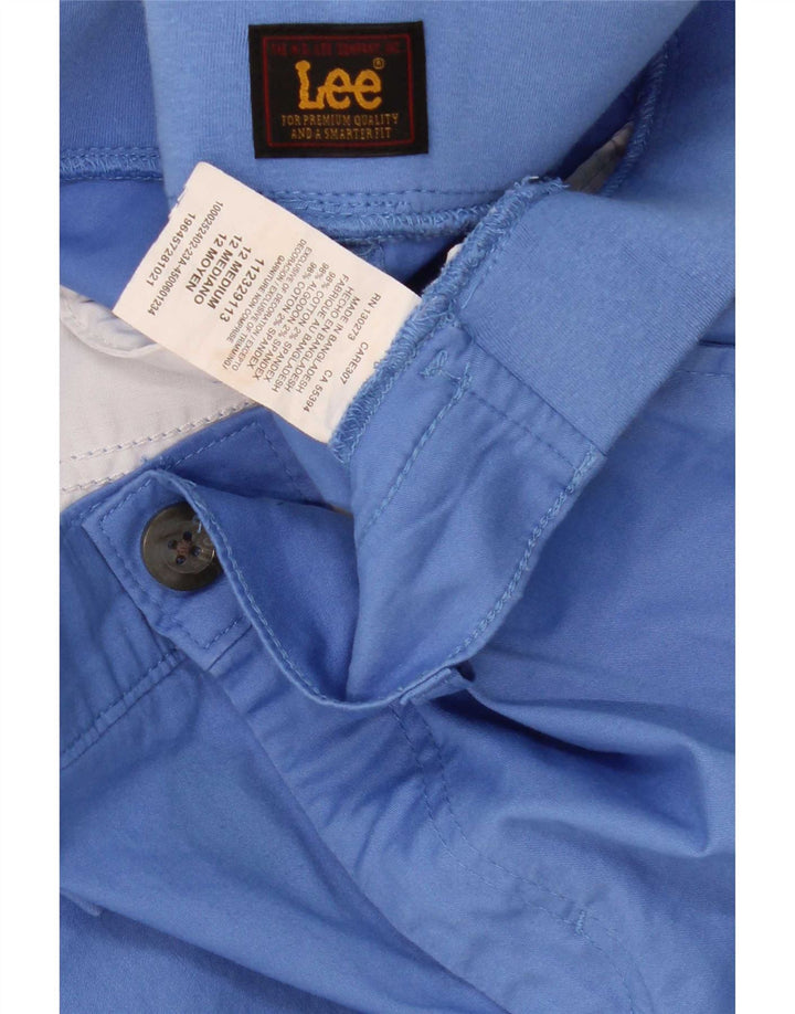 Bermuda cargo feminina Lee US 12 grande W32 algodão azul