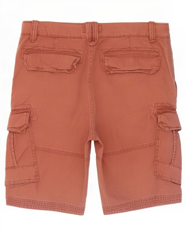 Shorts cargo masculino Fat Face W36 grande algodão vermelho
