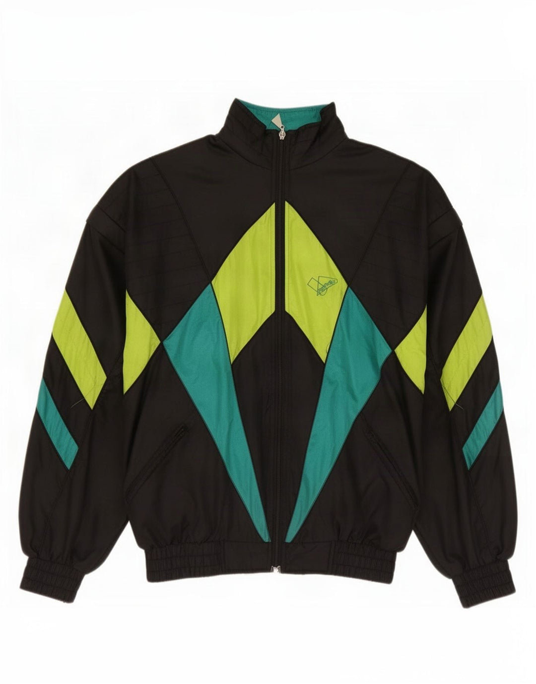 Pandora Mens Treino Top Jacket Pequeno Poliéster Colorblock Preto