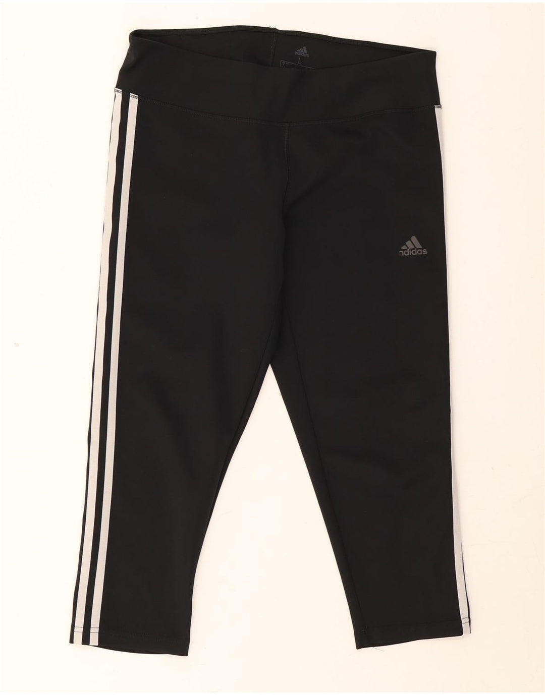 Adidas Womens Climalite Capri Leggings UK 16/18 Grande Preto Poliéster
