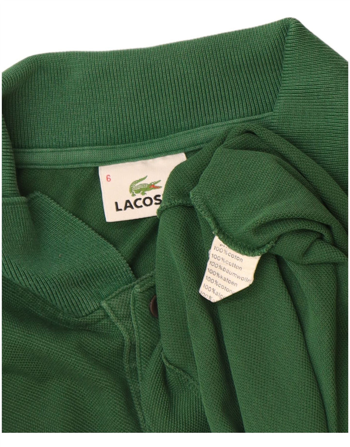 Camisa polo masculina LACOSTE tamanho 6 XL algodão verde