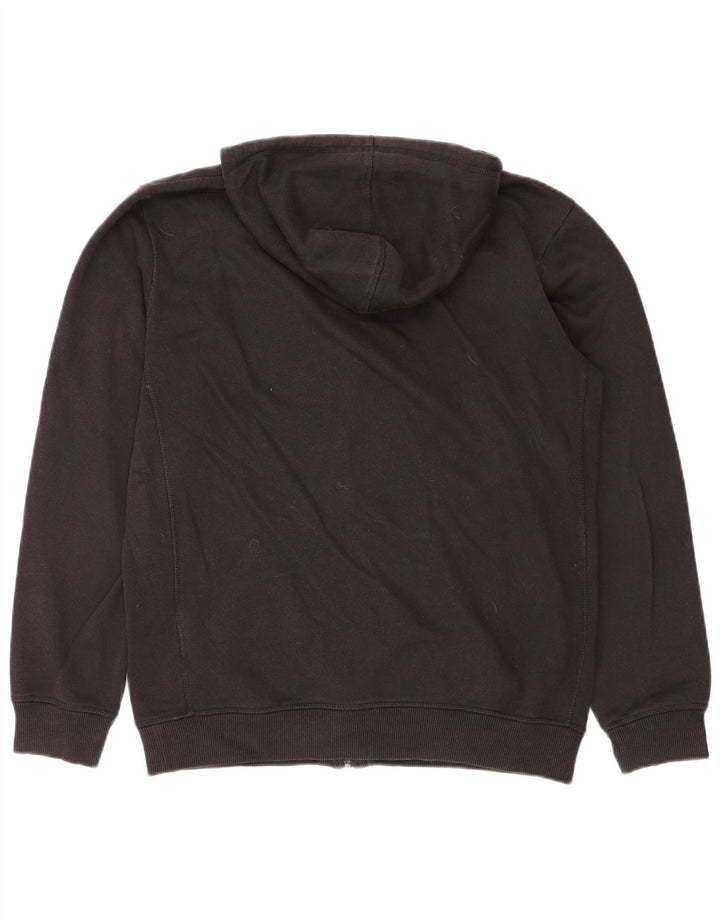 ADIDAS Mens Zip Hoodie Suéter Médio Preto