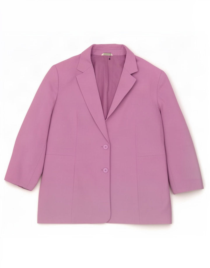 Jaqueta blazer feminina Marks & Spencer padrão de 2 botões Reino Unido 20 2XL lilás