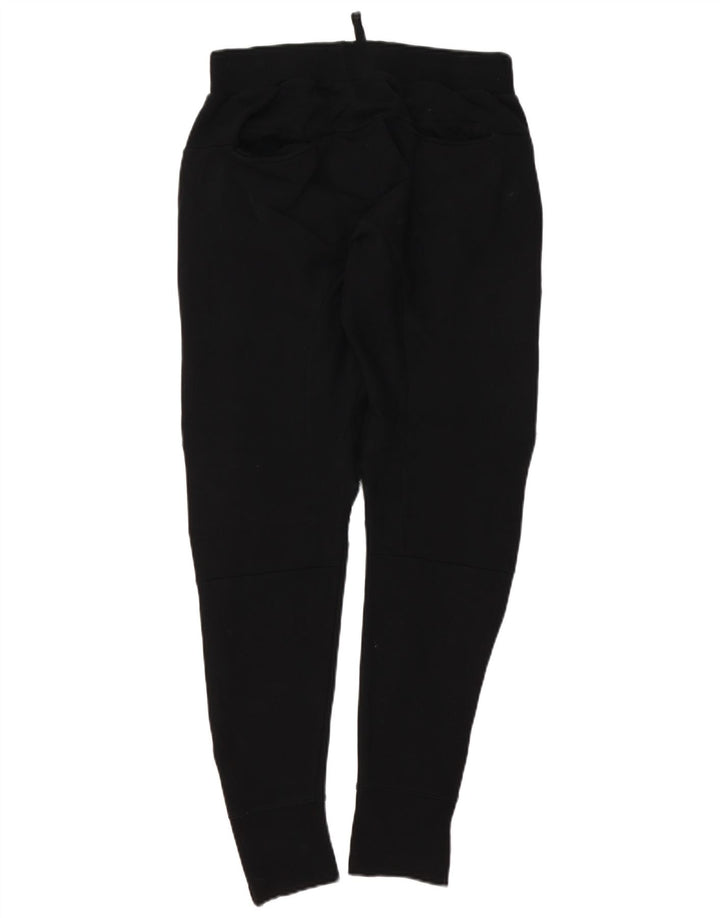 Zara Calça de treino masculina de algodão preto médio