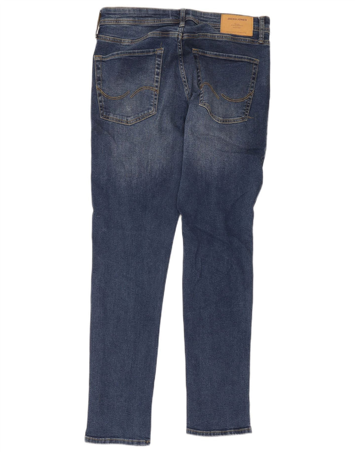 Jack & Jones Masculino GLENN Slim Jeans W32 L34 Azul Algodão