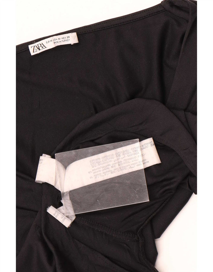 Body feminino Zara UK 12 médio preto poliamida