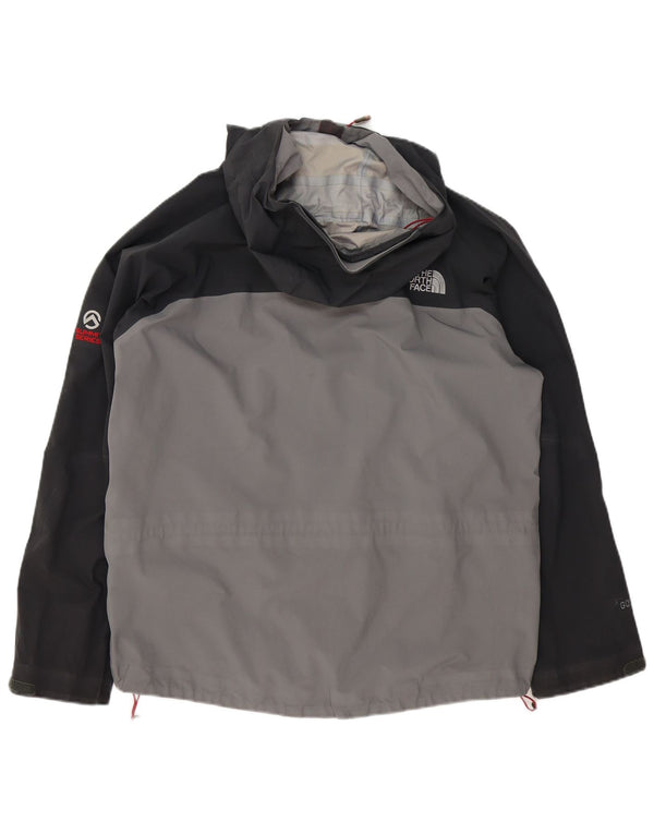 Jaqueta de chuva masculina com capuz The North Face UK 40 grande bloco colorido cinza
