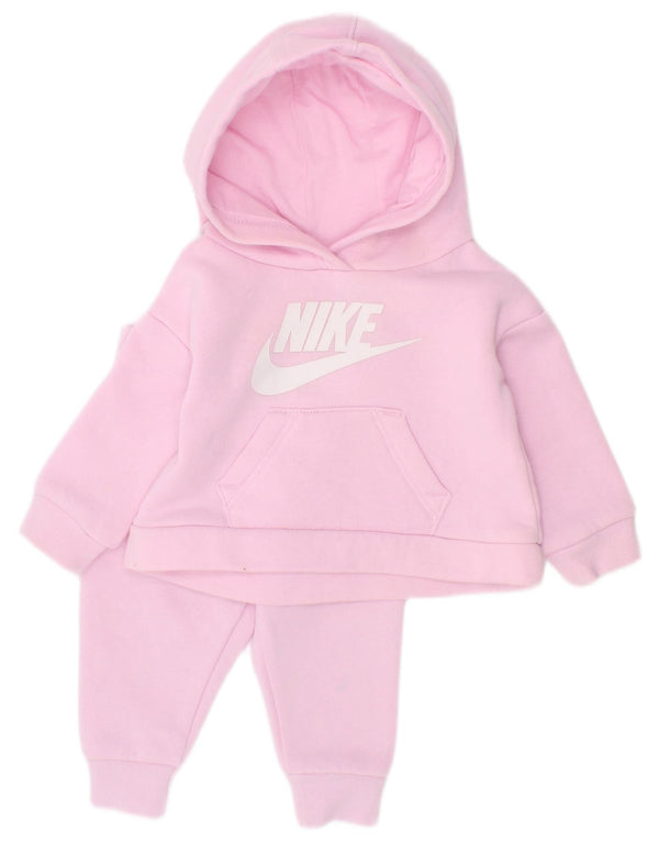 Fato de treino completo com capuz gráfico Nike Baby Girls 0-3 meses rosa