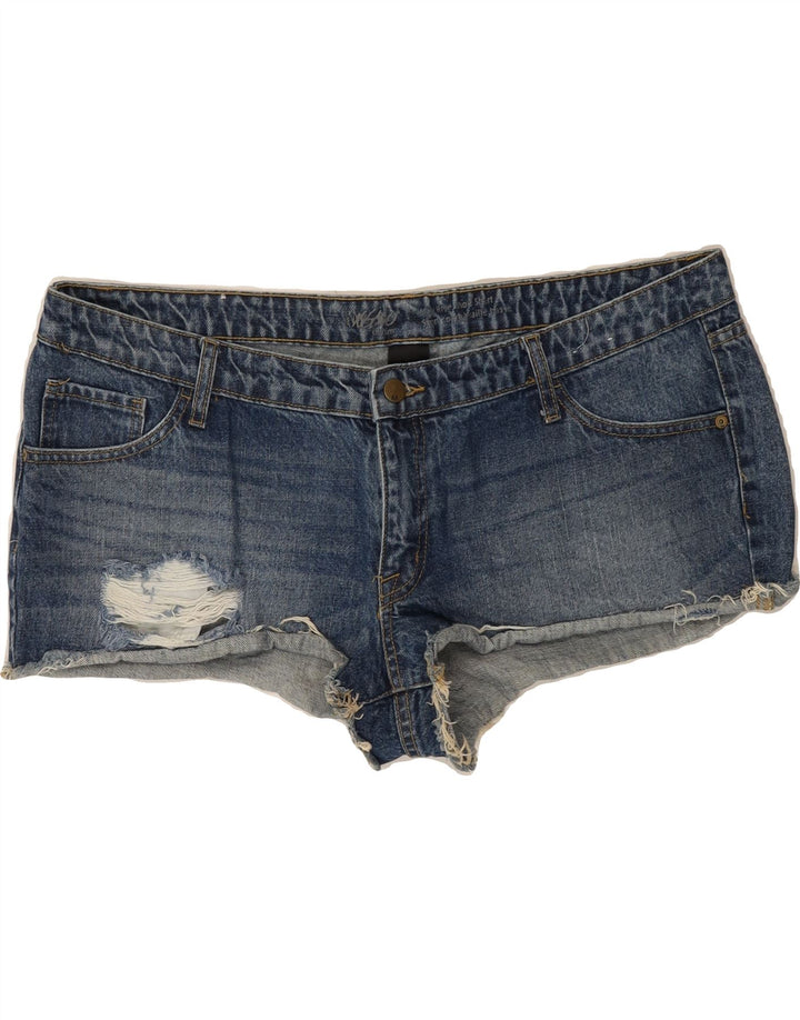 MOSSIMO Womens Distressed Denim Shorts US 18 2XL W40 Blue Cotton Vintage Mossimo and Second-Hand Mossimo from Messina Hembry 