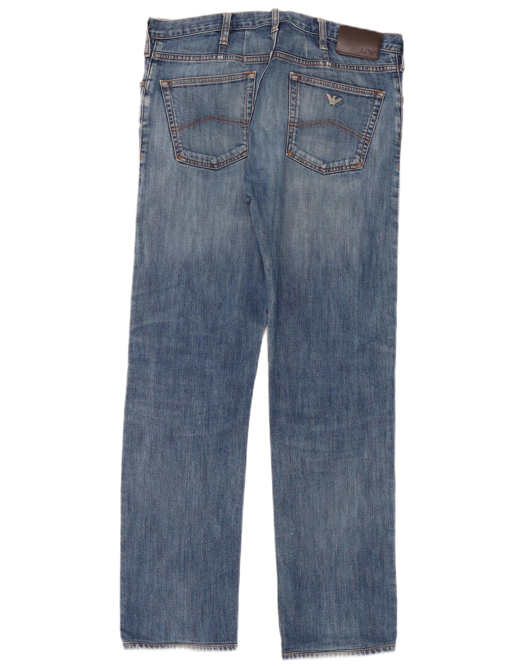 Calça jeans reta masculina Armani W36 L32 algodão azul