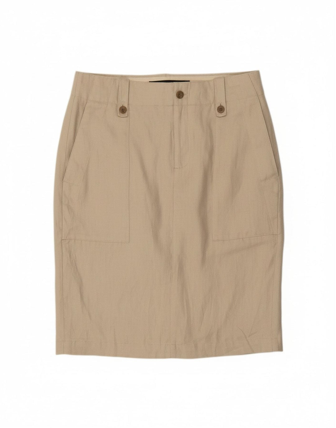 J. CREW Saia lápis feminina EUA 2 XS W30 linho bege