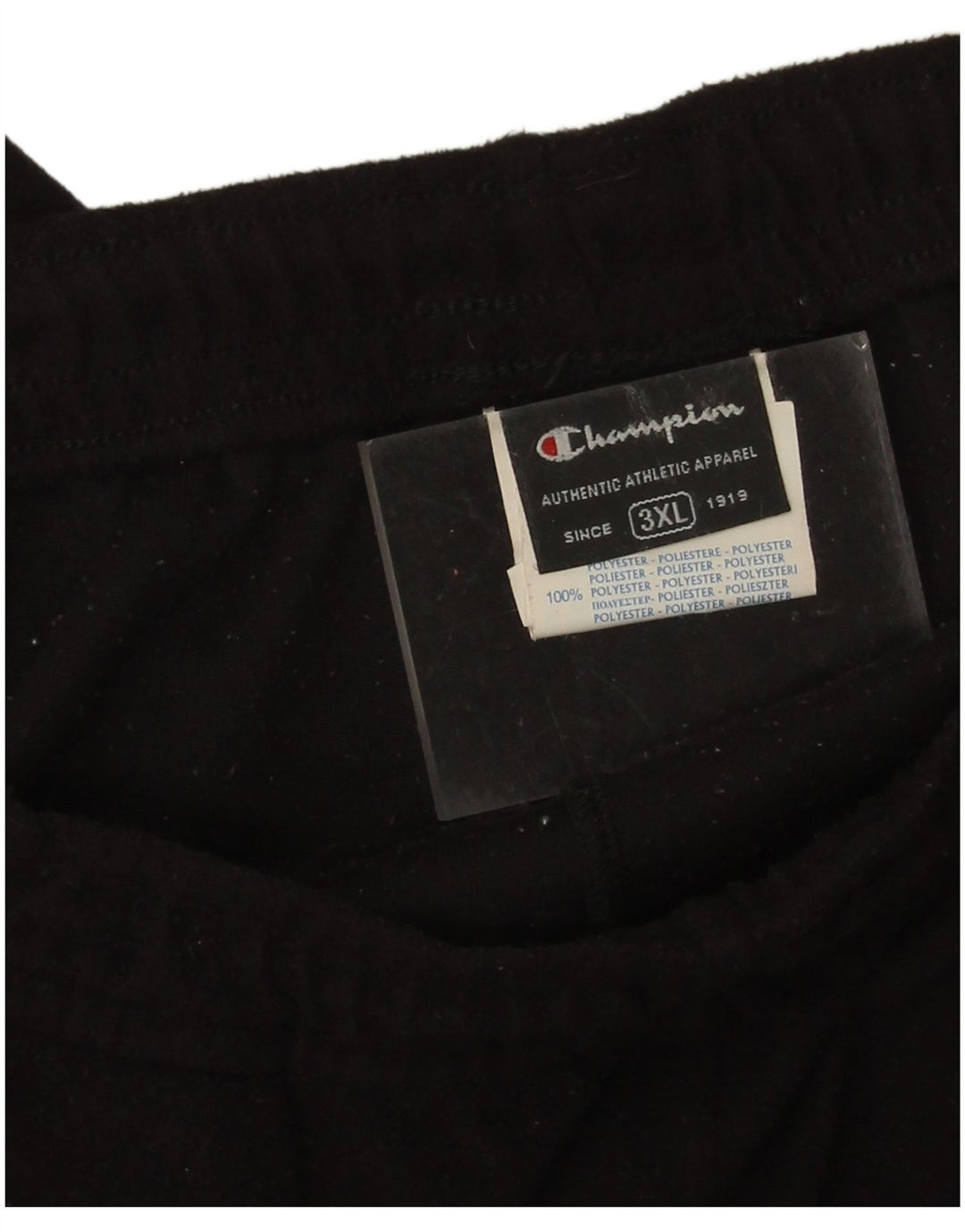 Calça de treino masculina Champion Fleece 3XL poliéster preto
