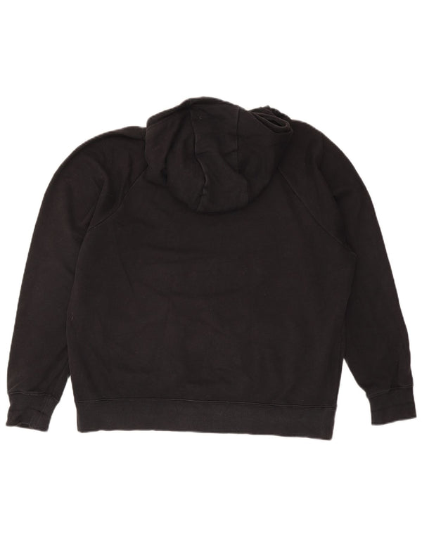 Jumper com capuz Nike feminino Swoosh gráfico oversized UK 14 médio preto