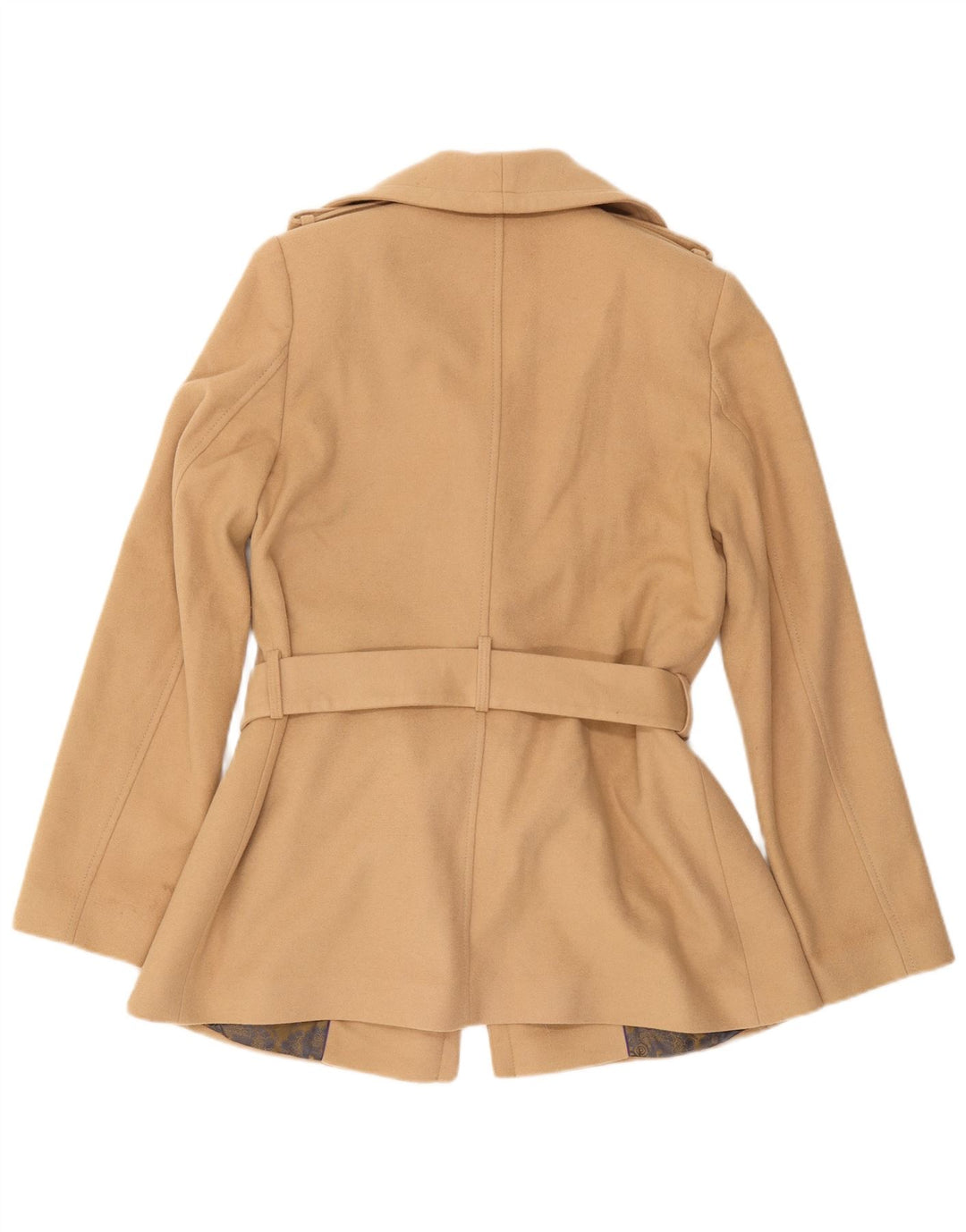 Sobretudo feminino Ted Baker tamanho 3 lã bege médio