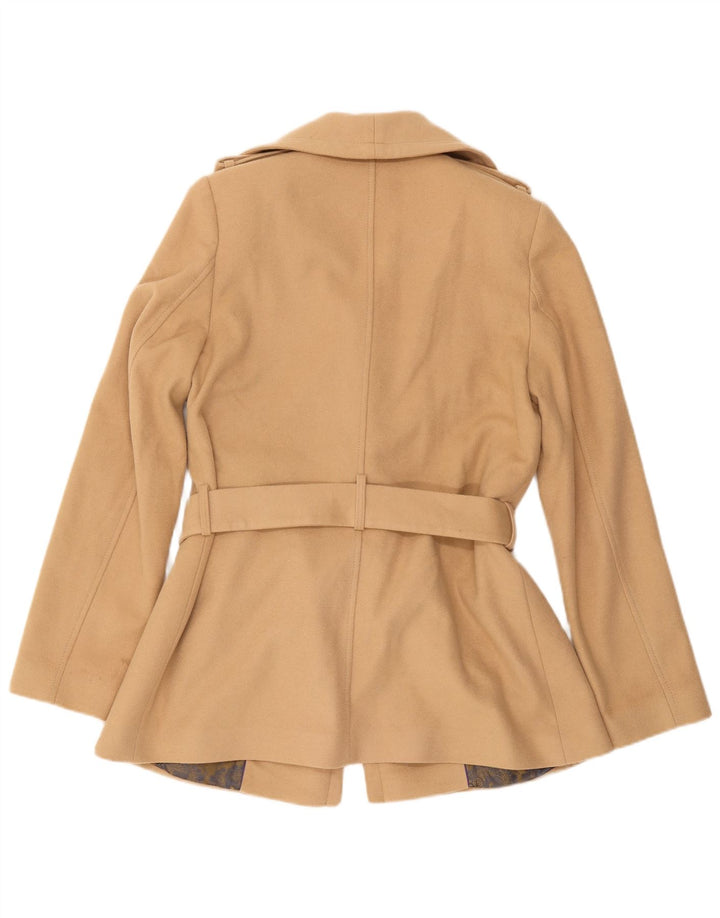 Sobretudo feminino Ted Baker tamanho 3 lã bege médio