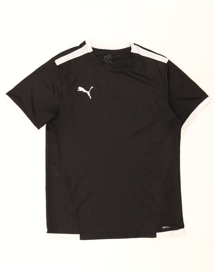 Camiseta masculina Puma Top médio preto colorblock