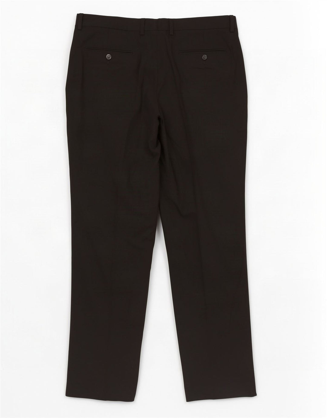 Calça feminina Zara de terno reto EU 40 médio W31 L29 poliéster preto