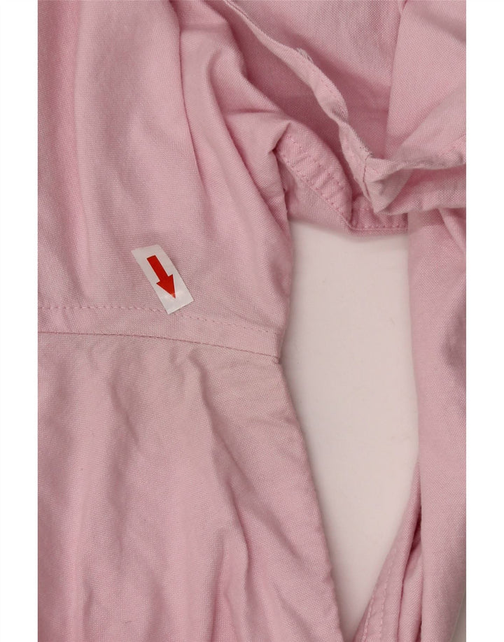 CREW CLOTHING Camisa masculina slim fit médio algodão rosa