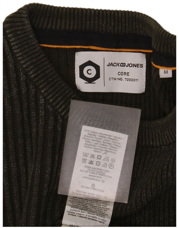 Suéter masculino Jack & Jones com gola redonda e algodão verde médio