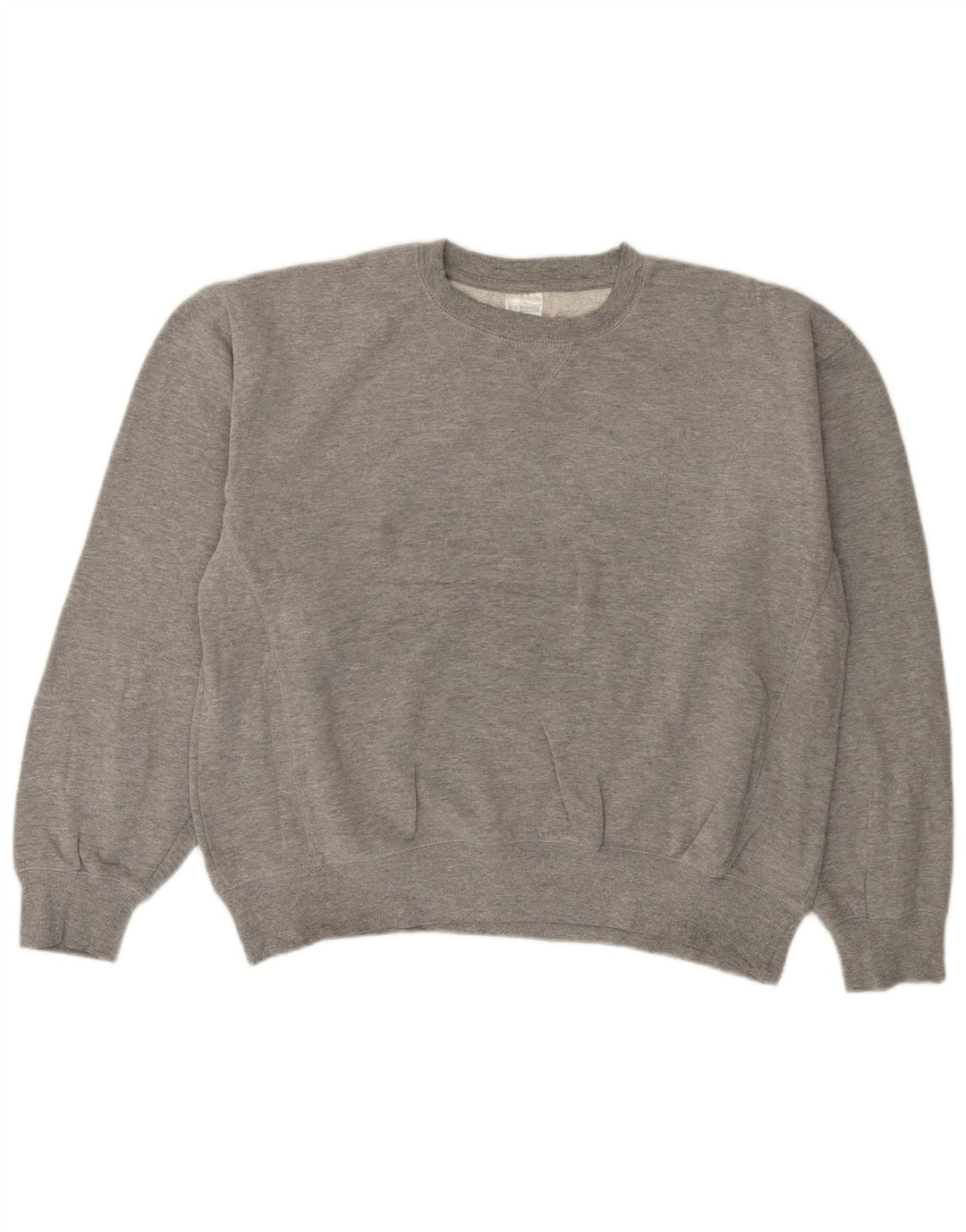 Suéter feminino RUSSELL ATLÉTICO Reino Unido 16 grande cinza manchado