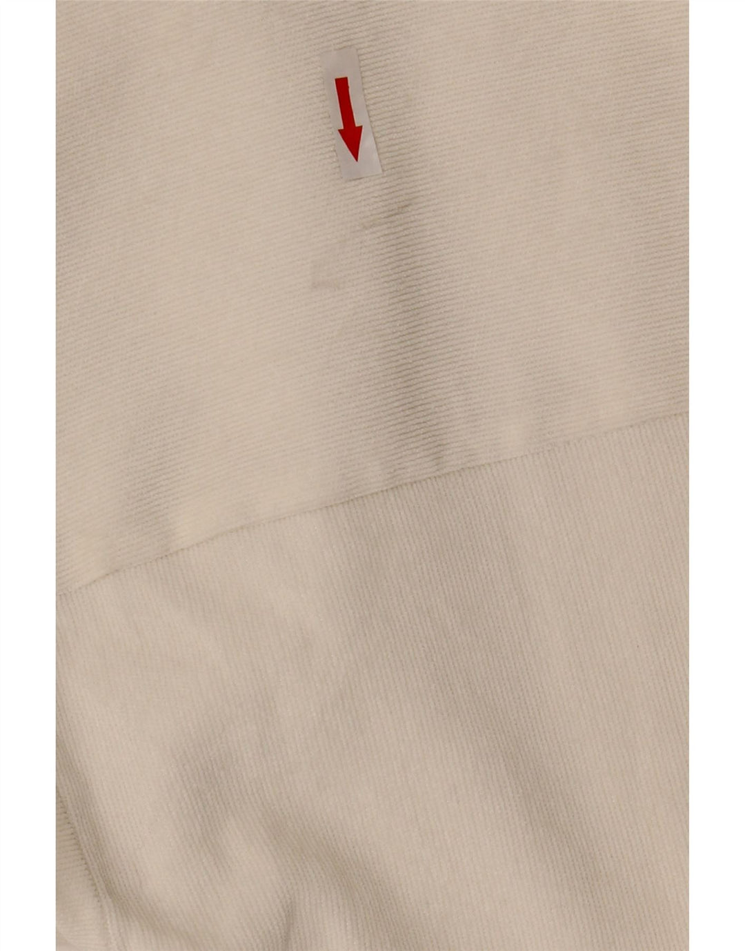 Camisa feminina de veludo cotelê Zara UK 10 pequena poliéster branco