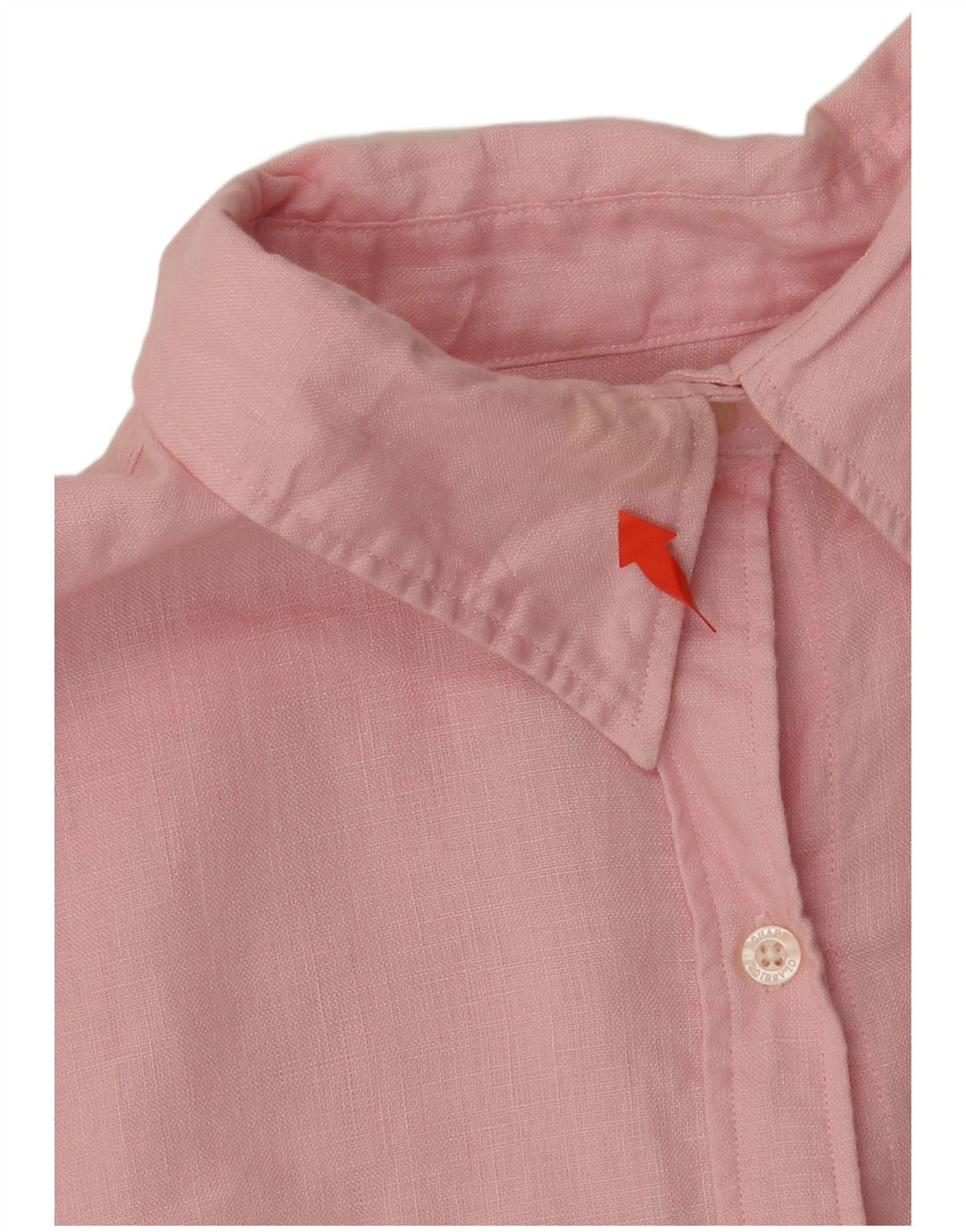 Camisa feminina clássica solta CHAPS Reino Unido 18 XL linho rosa