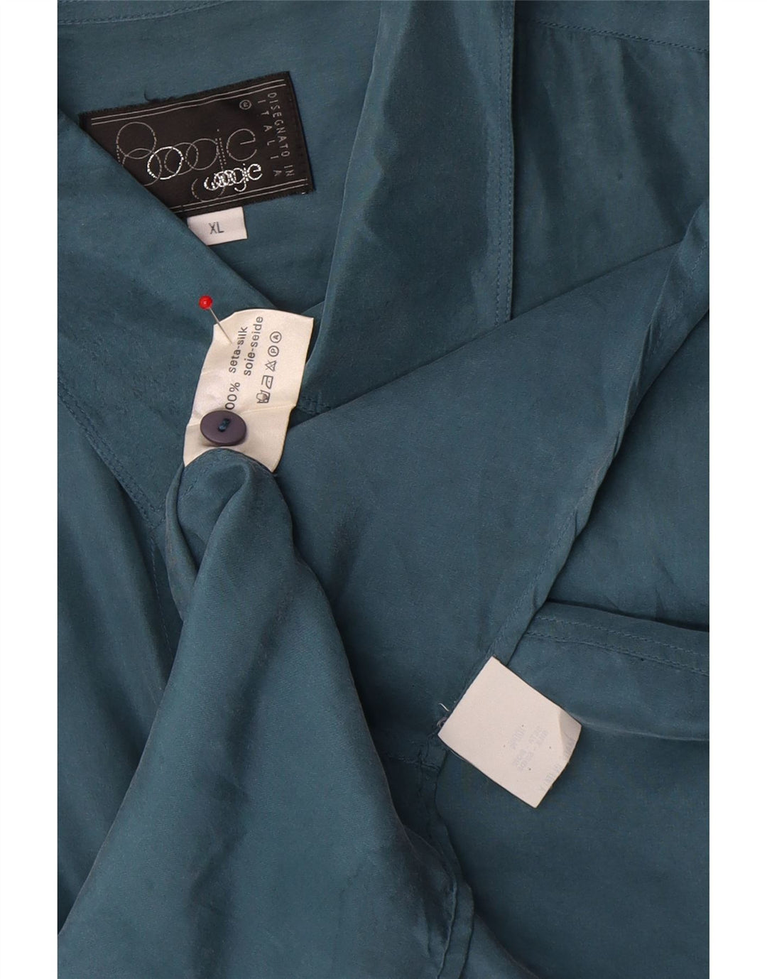 Camisa masculina BOOGIE XL seda azul